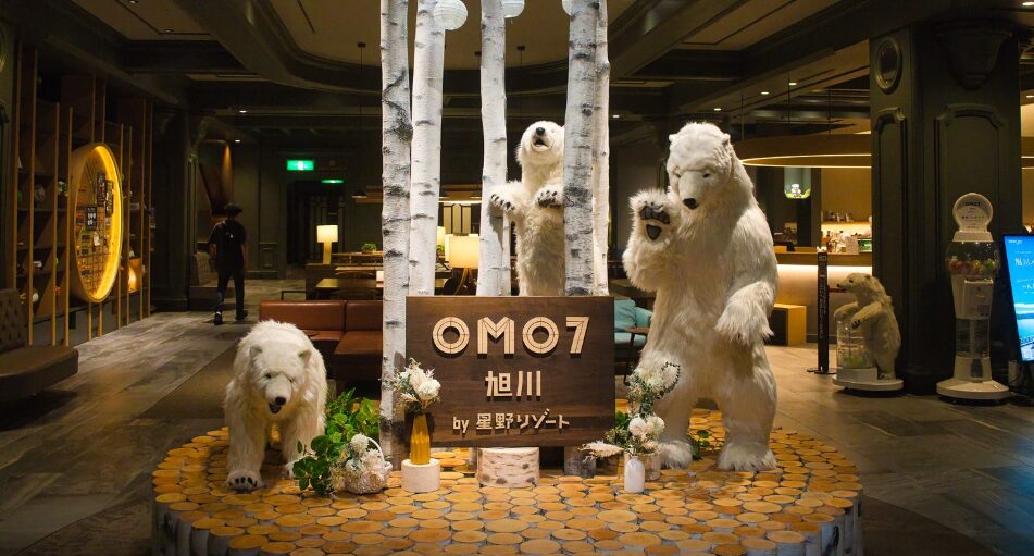 OMO7旭川のロビーにある動物のオブジェ